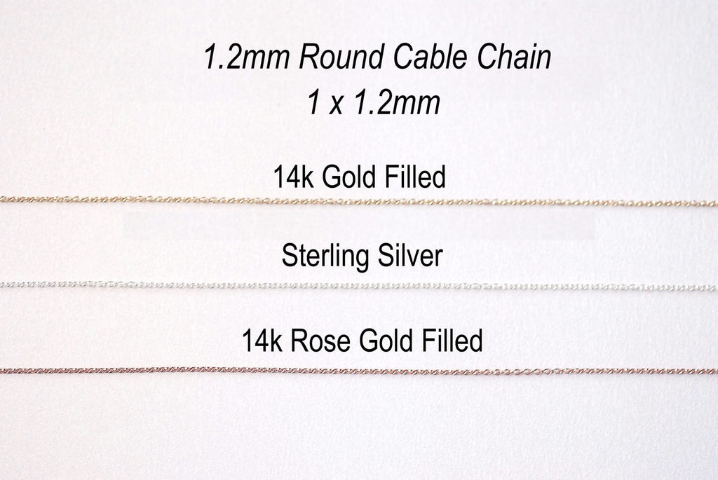 Wholesale Rose Gold plated Sterling Silver Vermeil Light Cable Chain,  Wholesale Bulk Necklace Chains, Jewelry Making Chains Supplies Wholesaler