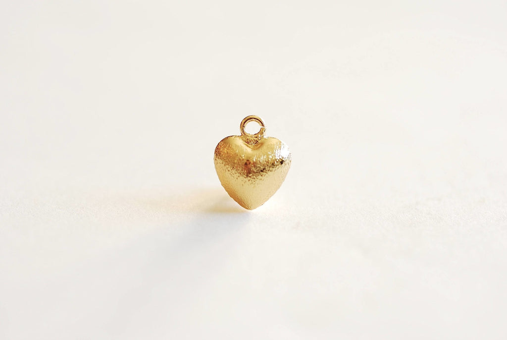 Wholesale Charms - 14k Gold Filled Brushed Puffy Heart Charm- Gold Fill Puff  Heart Charm, Brushed Gold, 3D Gold Heart Charm, Open Heart Charm, LOVE  Charm – HarperCrown