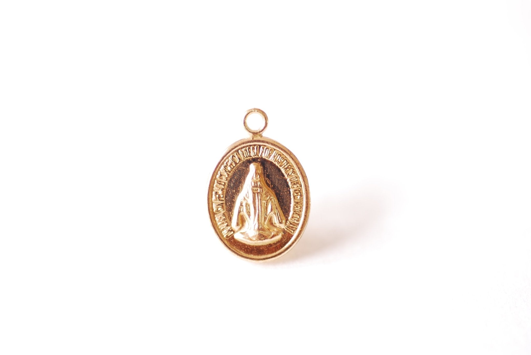 Wholesale Charms - 14k Gold Filled Oval Virgin Mary Charm - 14kGF Oval  Religious Rosary Holy Virgin Mary Guadalupe Miraculous Holy Spirit Saint  Charm