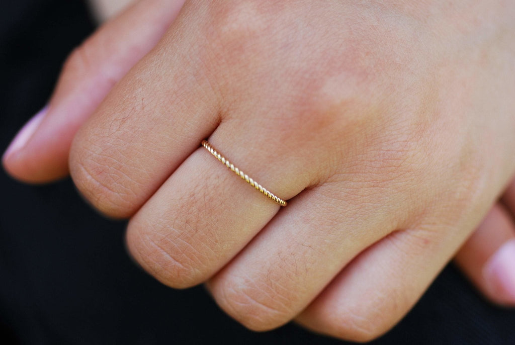 14kt Gold Filled Thin Gold Ring, Midi Ring, Stackable Ring Gold
