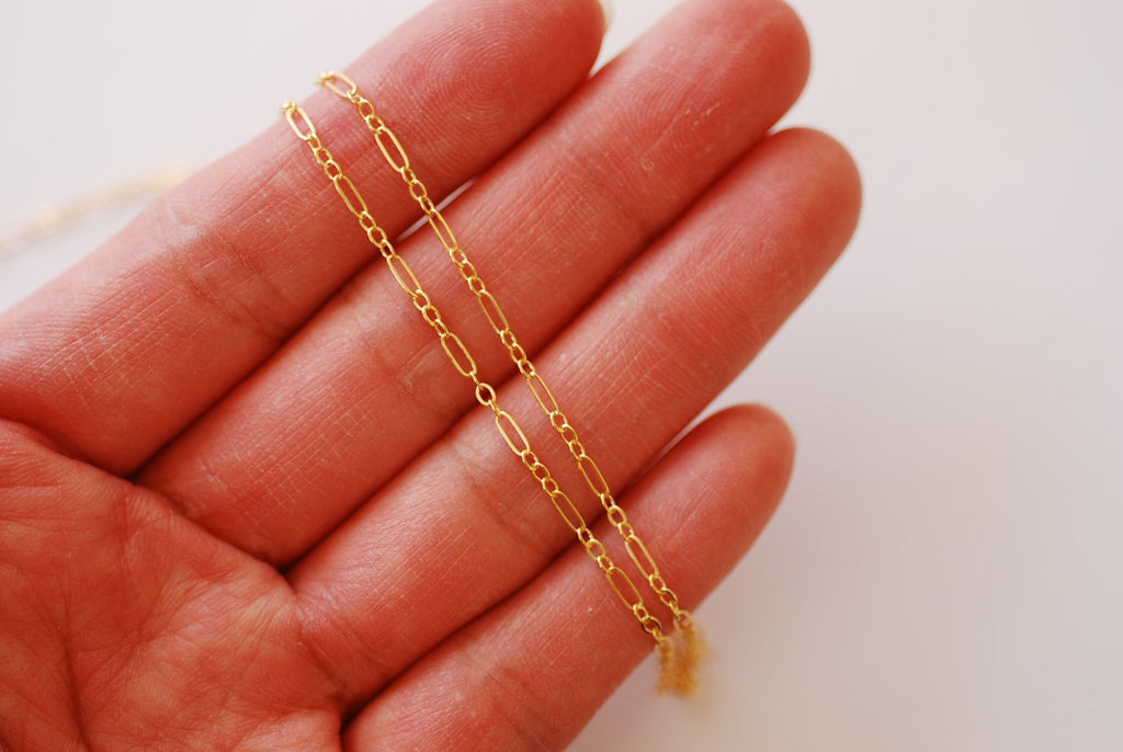 SOLID GOLD Unfinished Chain for Permanent Jewelry 14K Gold Chain