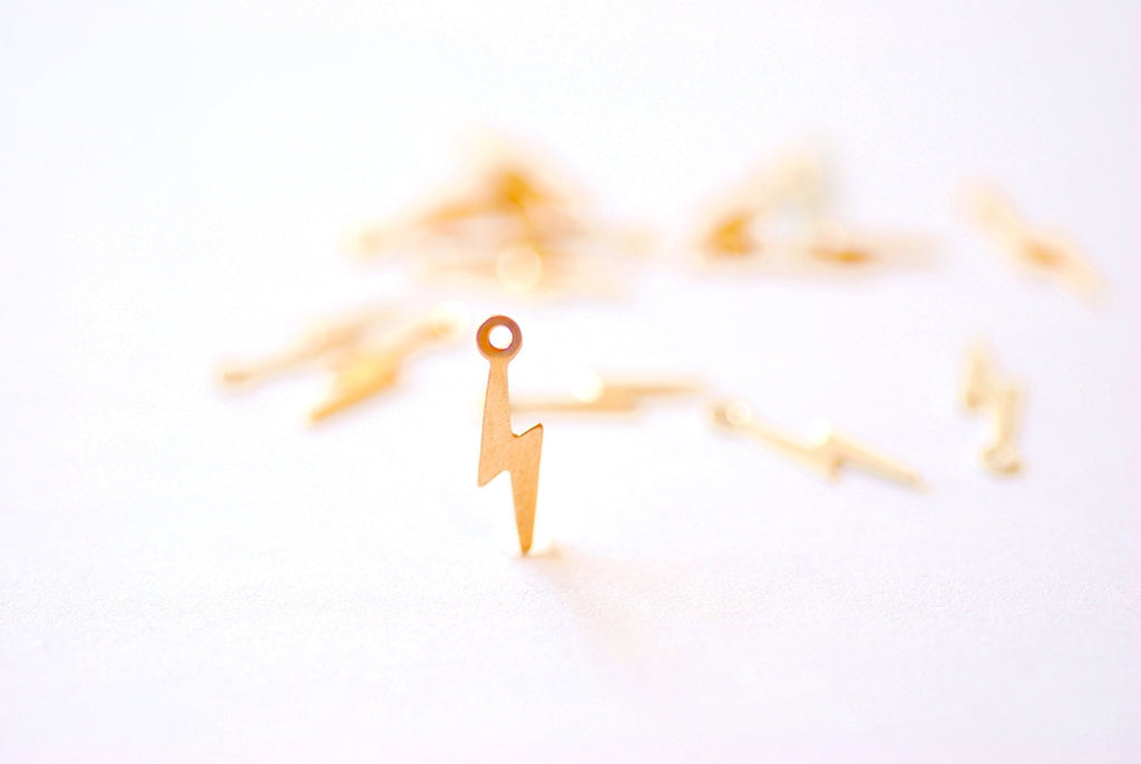 Gold Spike Charms, Gold Drop Charms, Gold Bracelet Charms, Mini Tribal Charms, 20 PC