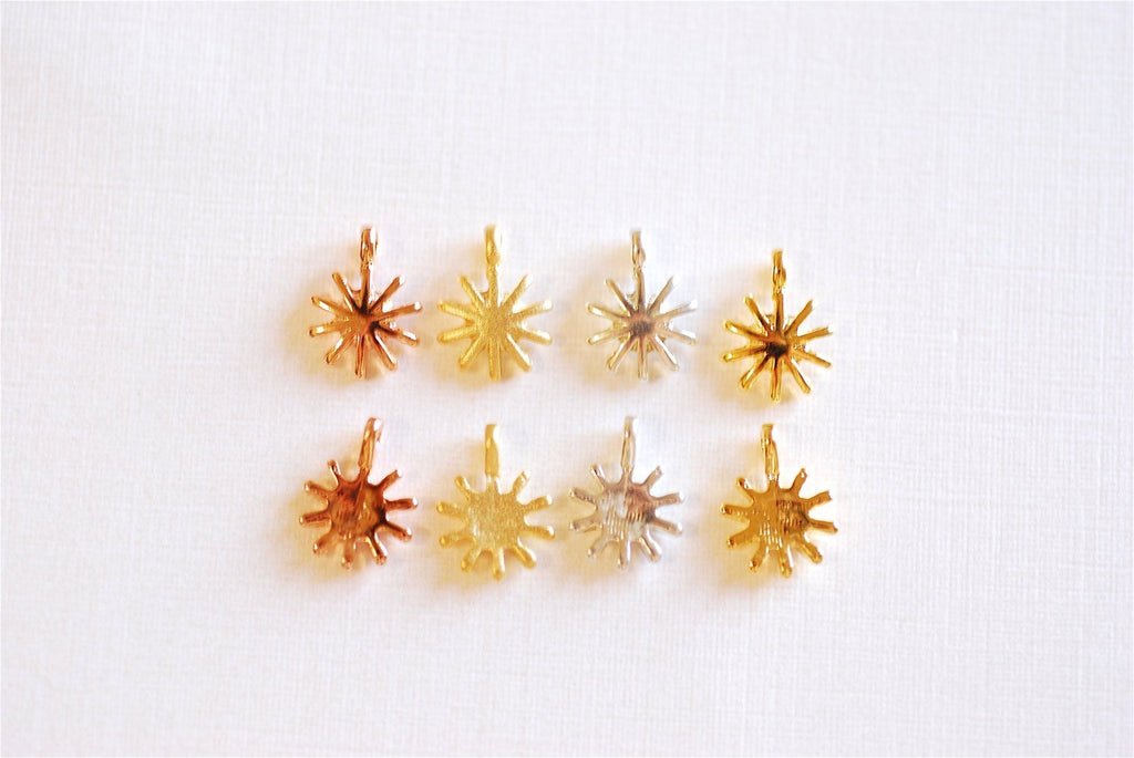 Vermeil Gold or Sterling Silver Sun charm Pendant Starburst Sun Rays G –  HarperCrown