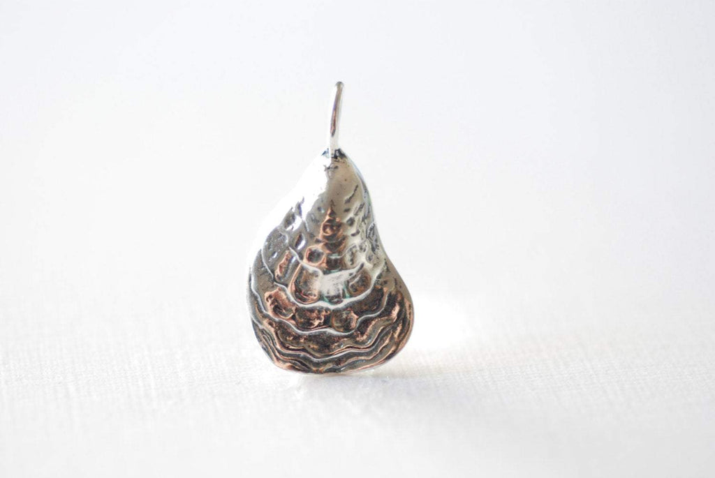 Wholesale Charms - Sterling Silver Oyster Shell Charm- 925