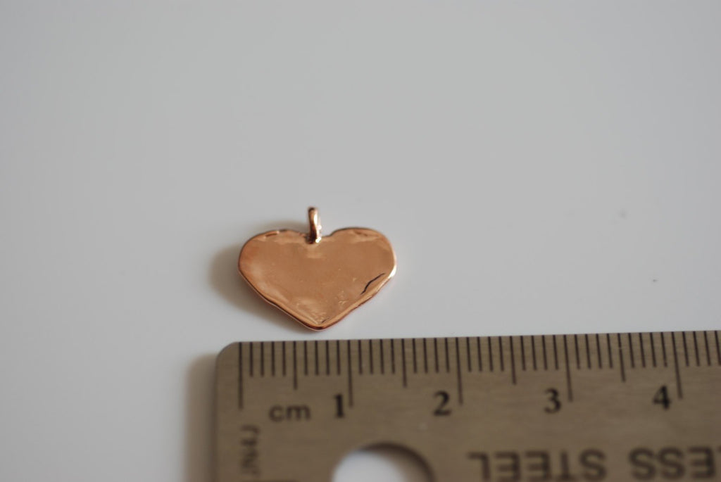 Wholesale Charms - 2pcs Matte Vermeil Rose Gold Heart Beads Charm- 18k gold  plated over Sterling Silver, Heart Bead Drilled Side to Side, Pink Rose  Gold Heart – HarperCrown