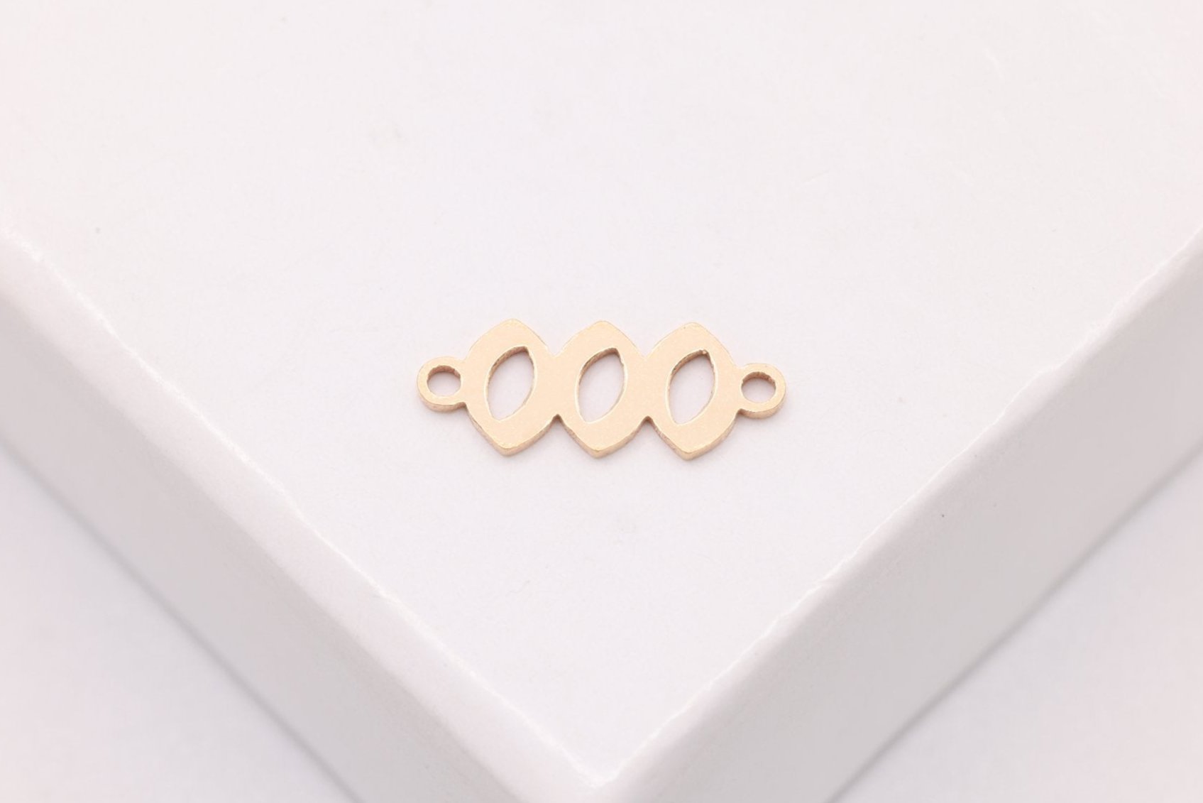 000 Angel Number Charm, Gold - Filled, 9mm x 3mm, Bulk DIY Wholesale Jewelry Making Charm - HarperCrown