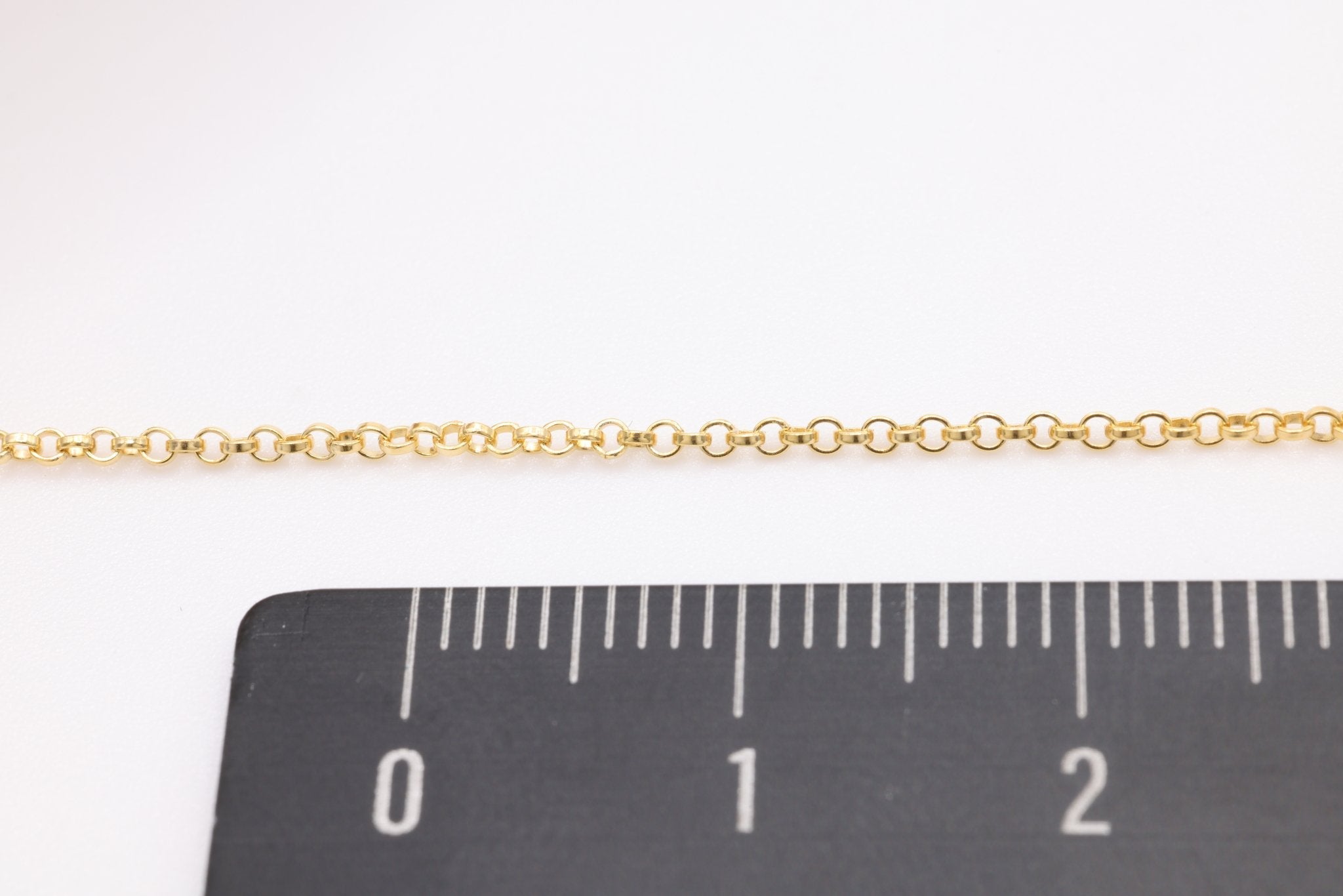 1.3mm Rolo Chain, 14K Gold - Filled, Bulk Pay Per Foot Uncut Spools For Jewelers - HarperCrown