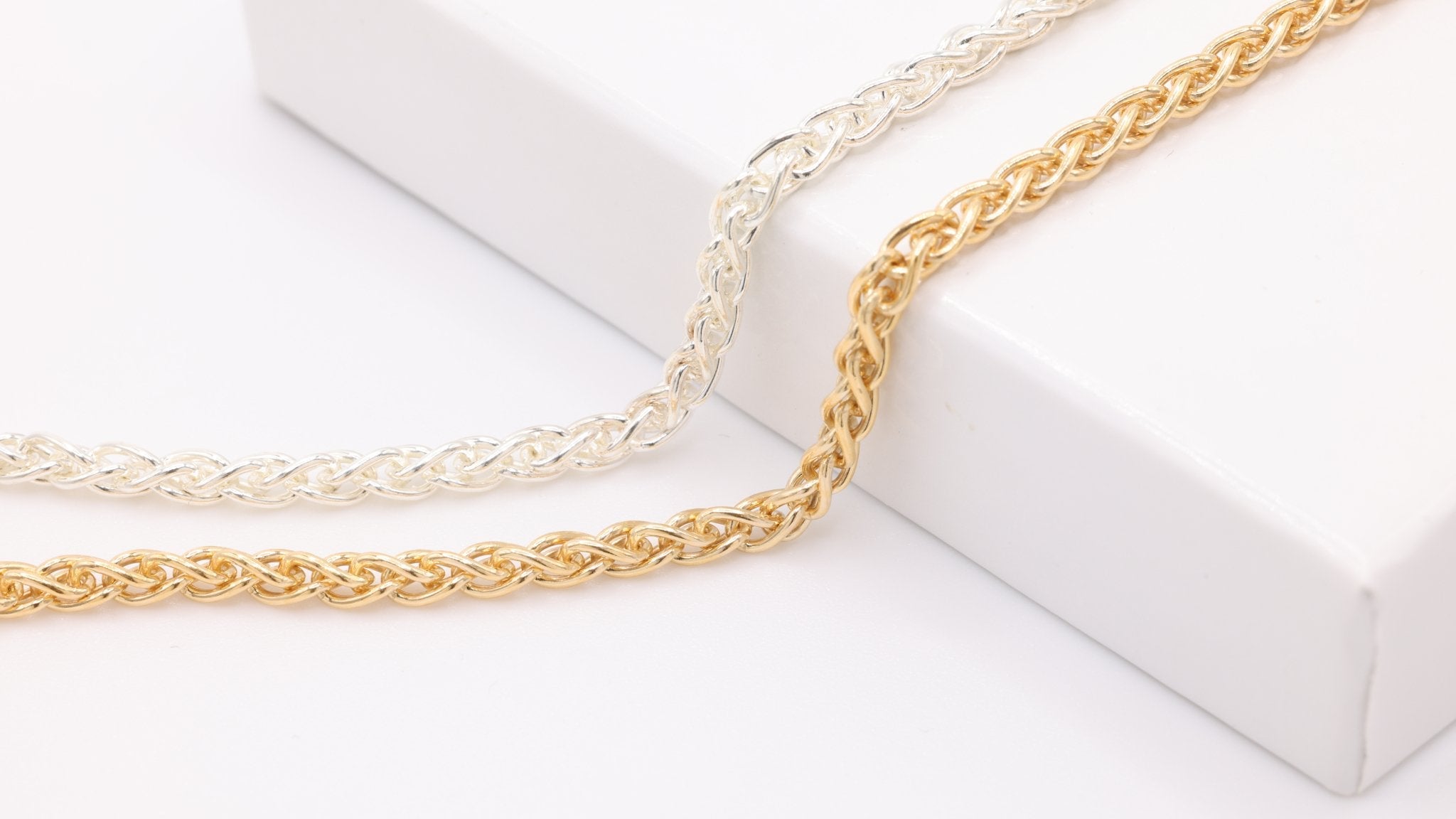 14K Gold-Filled 1.8 mm Wheat Chain, Wholesale Jewelry Making Wheat Chain - HarperCrown