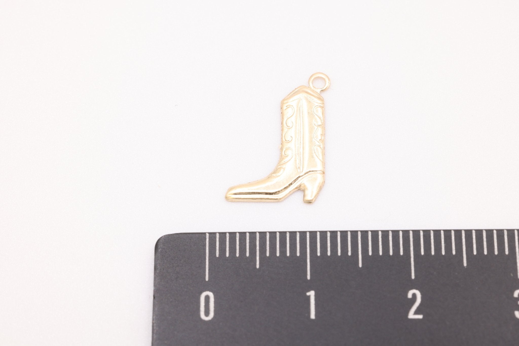14K Gold-Filled Cowboy Boot Charm, Wholesale Jewelry Making Charm - HarperCrown