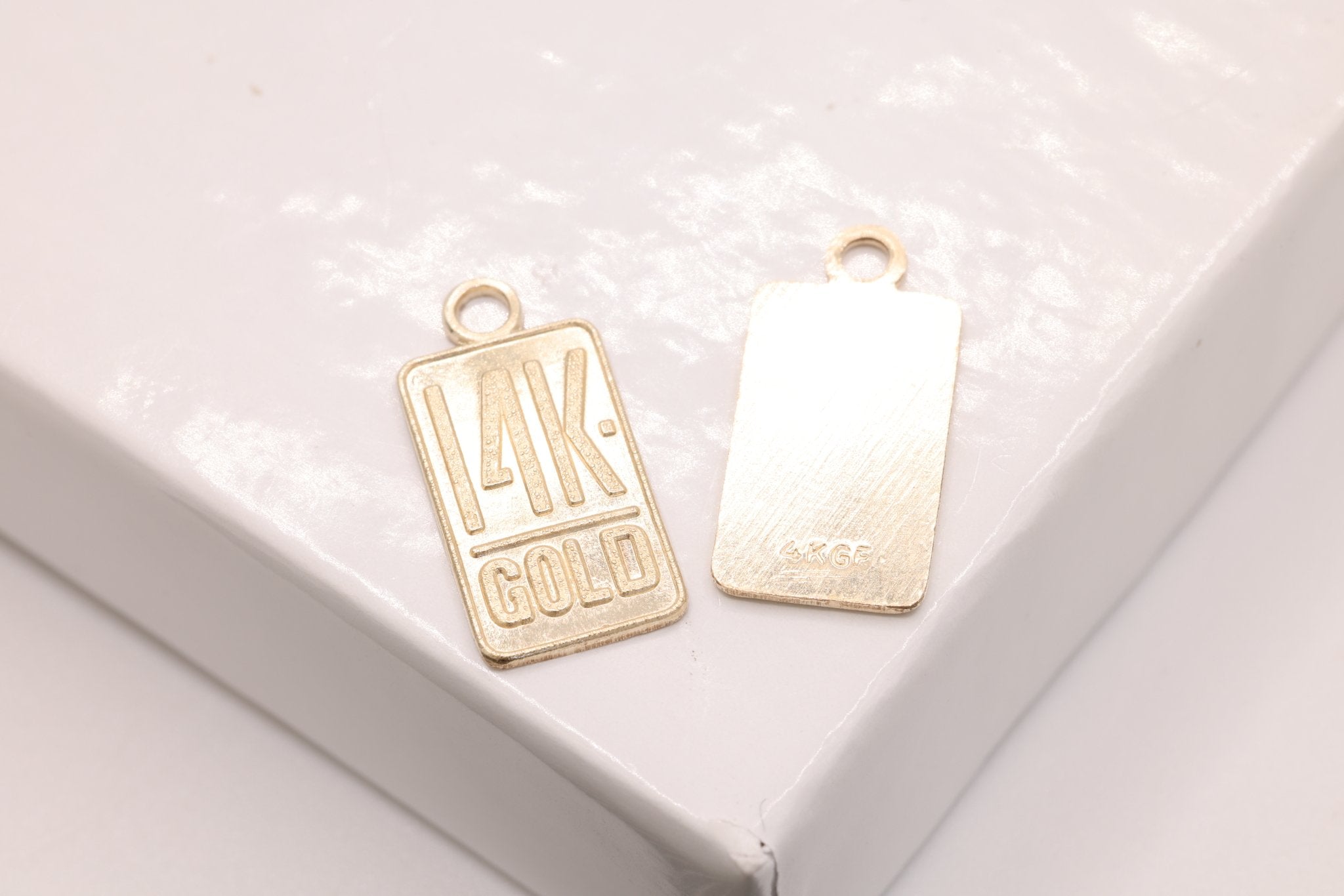 Stamped 14k gold charm newest