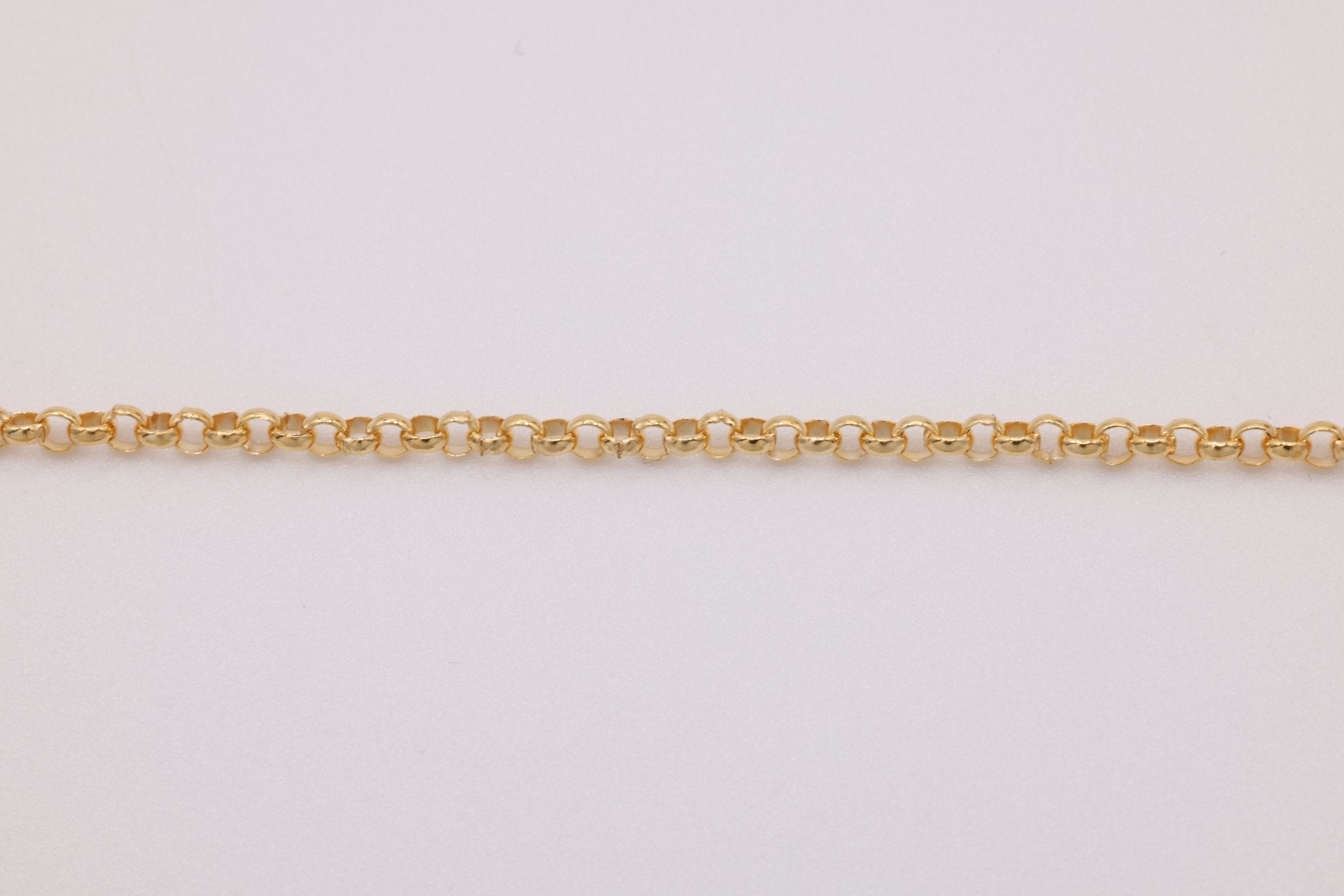 1.4mm Rolo Chain, Gold - Filled or Sterling Silver, Unfinished Rolo Chain by Foot Bulk Chain - HarperCrown