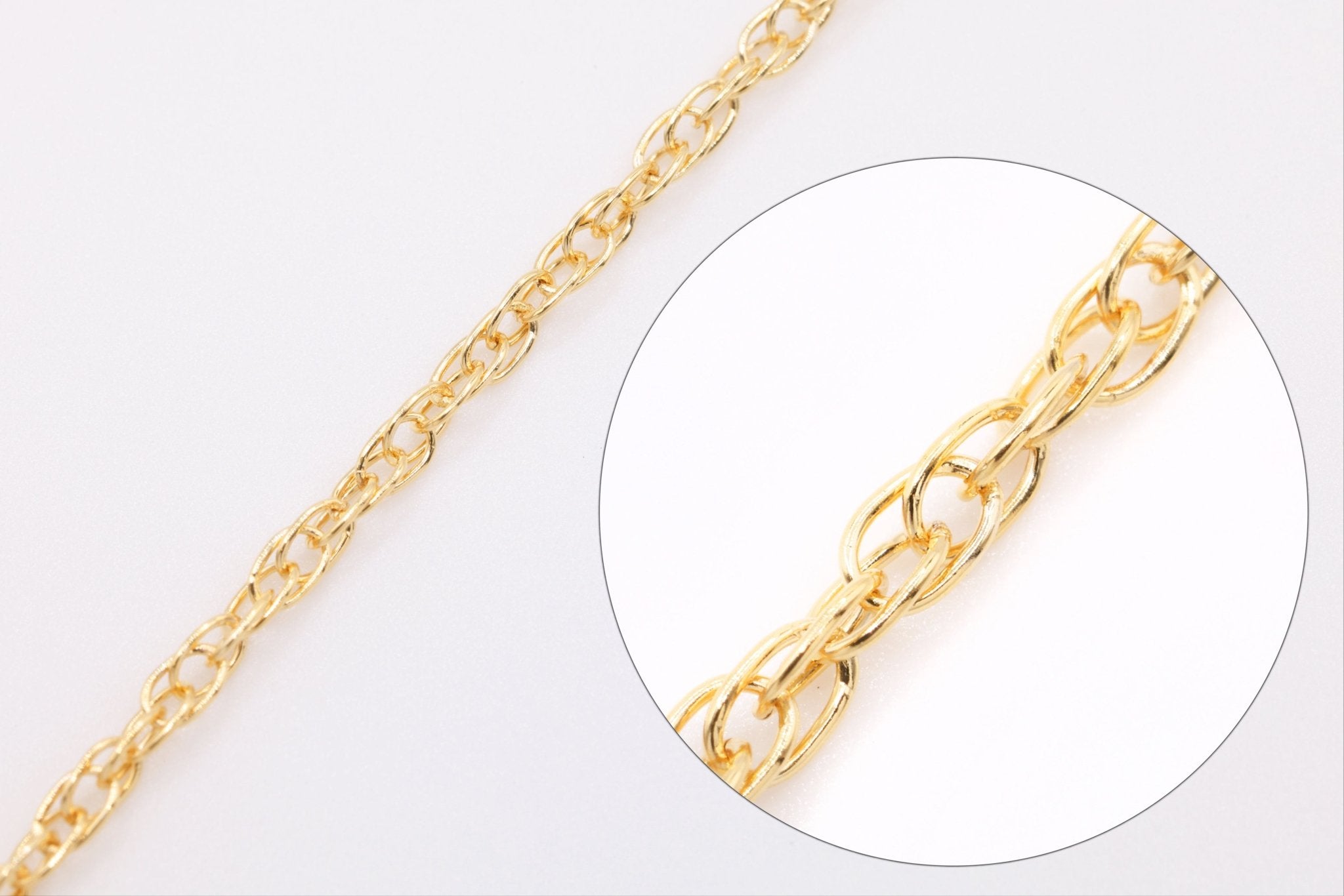 1.5mm to 2.3mm Rope Chains, Gold - Filled or Sterling Silver, Bulk Pay Per Foot Uncut Spools For Jewelers - HarperCrown