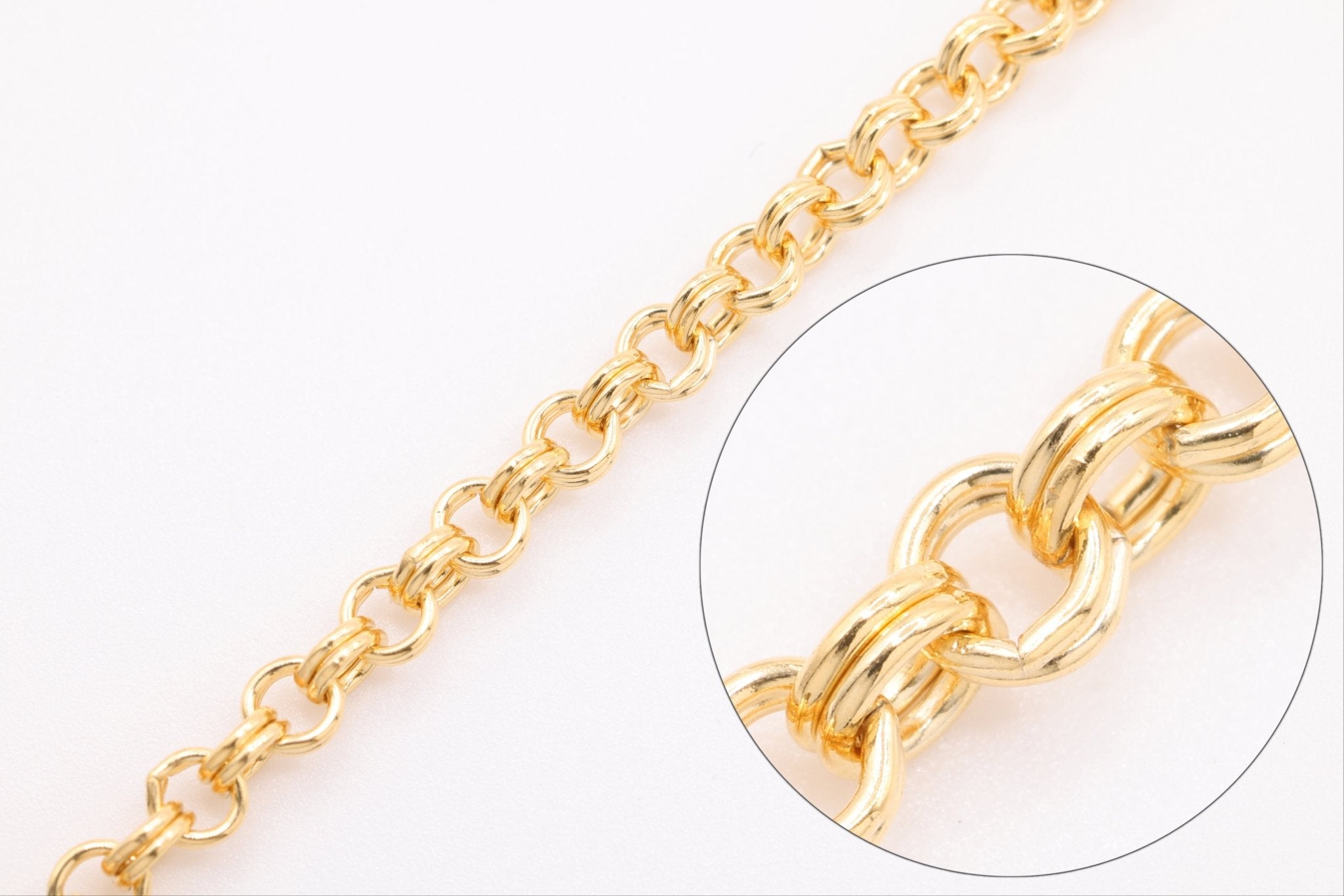 2.8mm Double Round Cable Chain, Gold - Filled, Wholesale Chain - HarperCrown