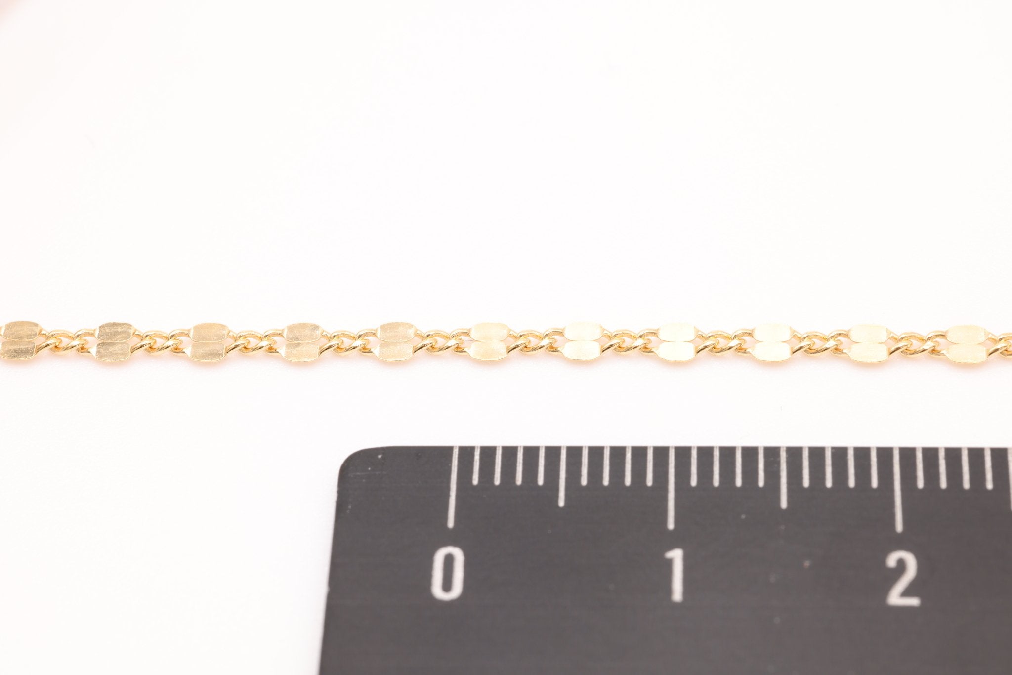 2mm x 2mm Dapped Link Chain, 14K Gold - Filled, Spool or Footage Chain - HarperCrown