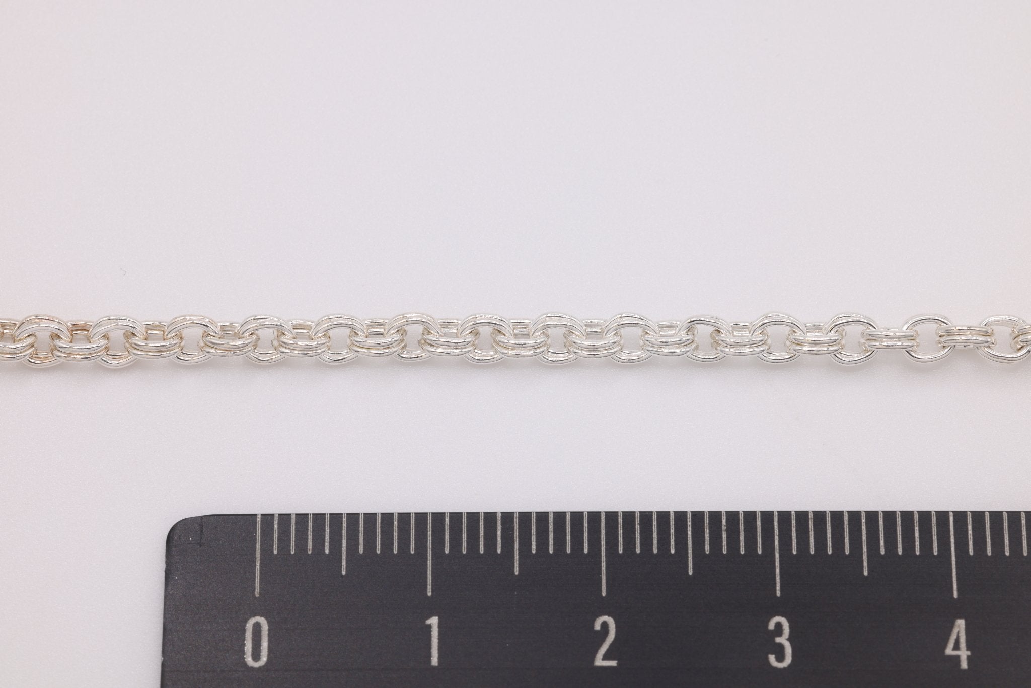 2mm x 3mm Double Cable Chain, Sterling Silver, Bulk DIY Spool Pay Per Foot Jewelry Making Chain - HarperCrown