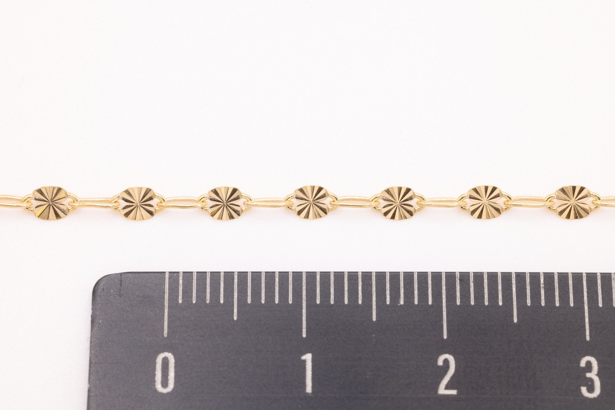 2mm x 6mm Starburst Chain, Gold - Filled, Bulk DIY Spool Pay Per Foot Jewelry Making Chain - HarperCrown