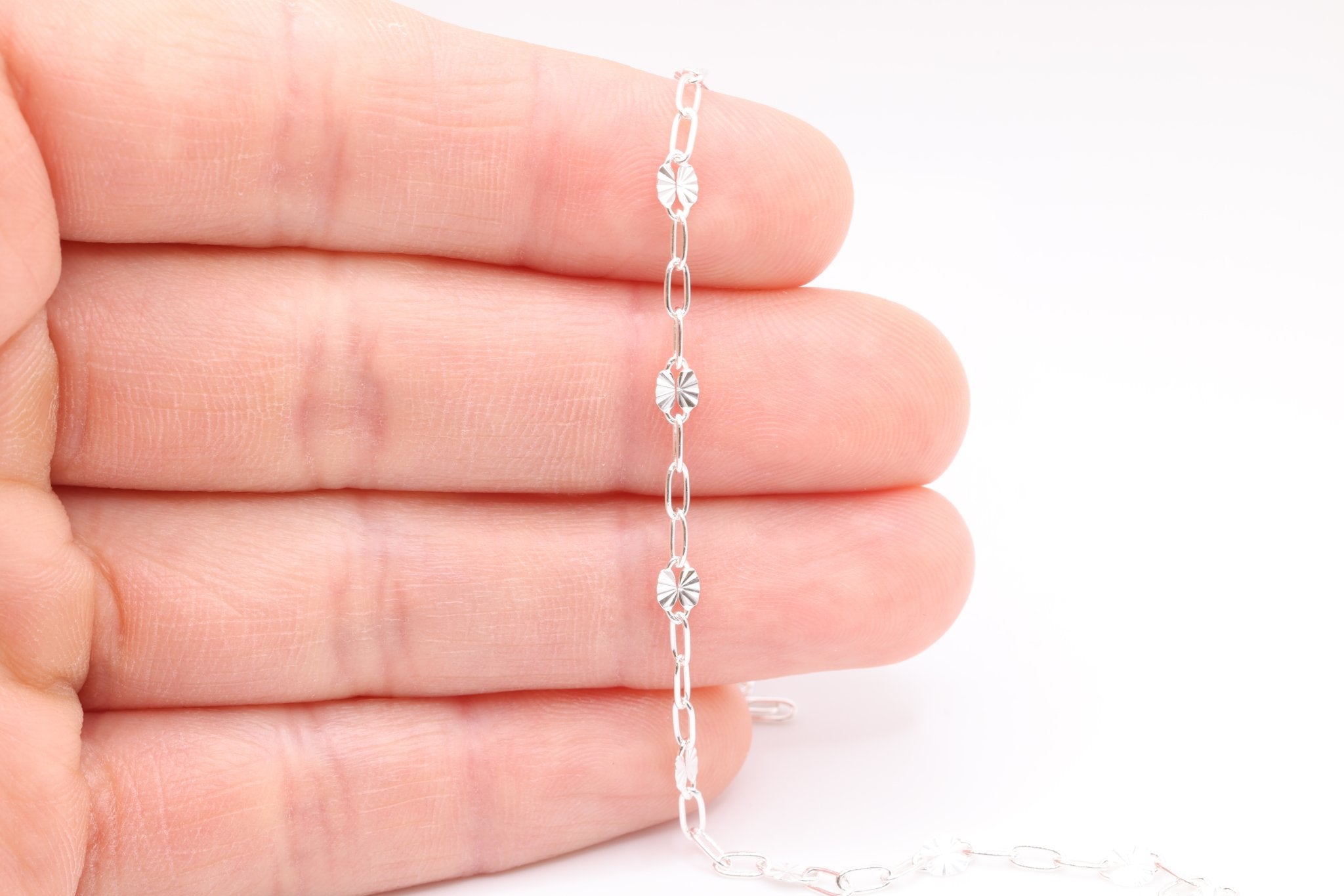3.3mm Starburst Diamond Cut Chain, 14K Gold-Filled, Pay Per Foot, Jewelry Making Chain - HarperCrown