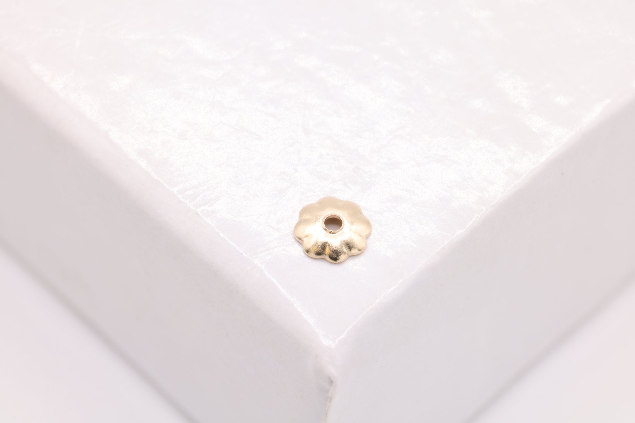 3mm Flower Bead Cap, Gold - Filled, Bulk DIY Wholesale Jewelry Making Charm - HarperCrown