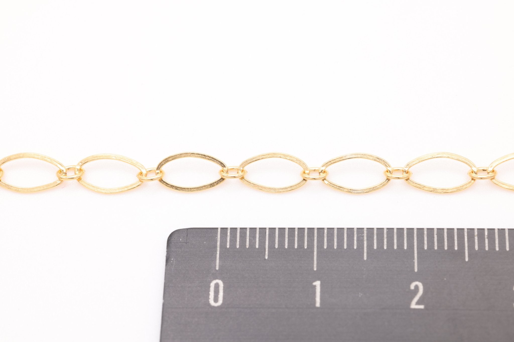 4.5mm x 8mm Flat Cable Chain, Gold - Filled, Bulk Spool Pay Per Foot Jewelry Making Chain - HarperCrown