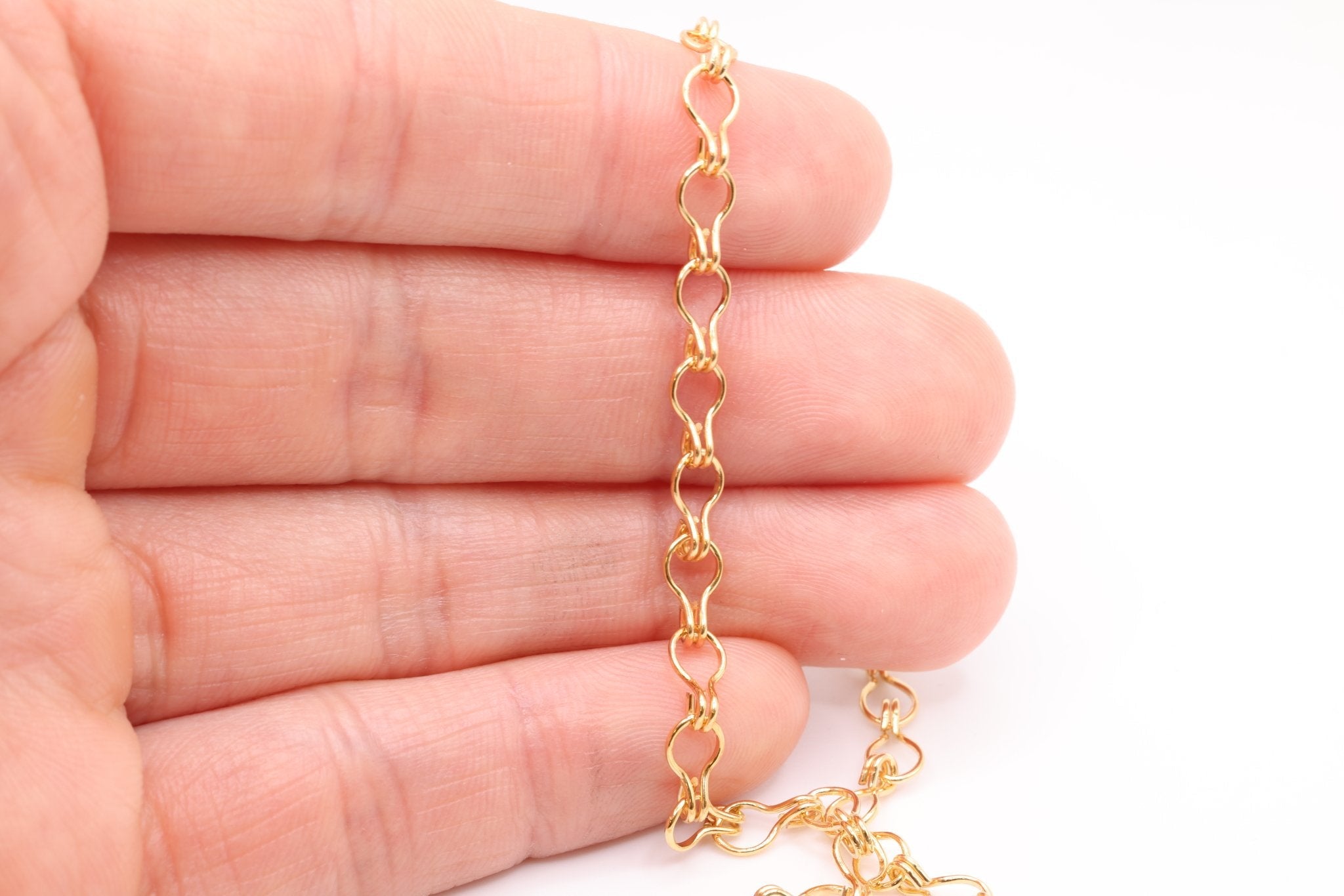 5mm Ladder Chain, 14K Gold-Filled, Pay Per Foot, Jewelry Making Chain - HarperCrown