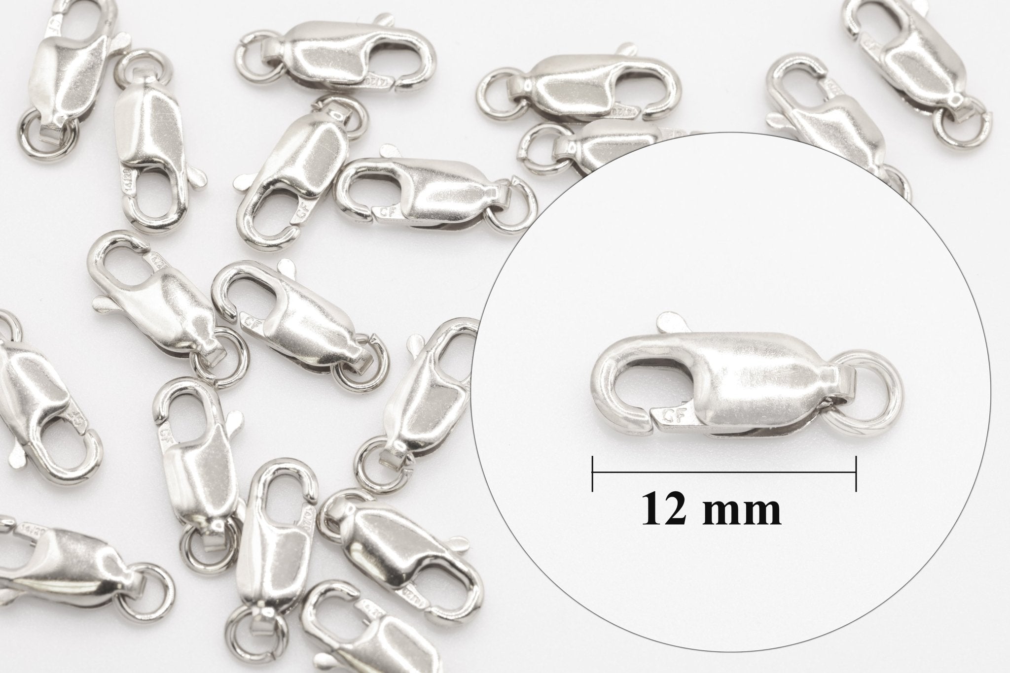 925 Sterling Silver 12mm Lobster Claw Clasp - HarperCrown