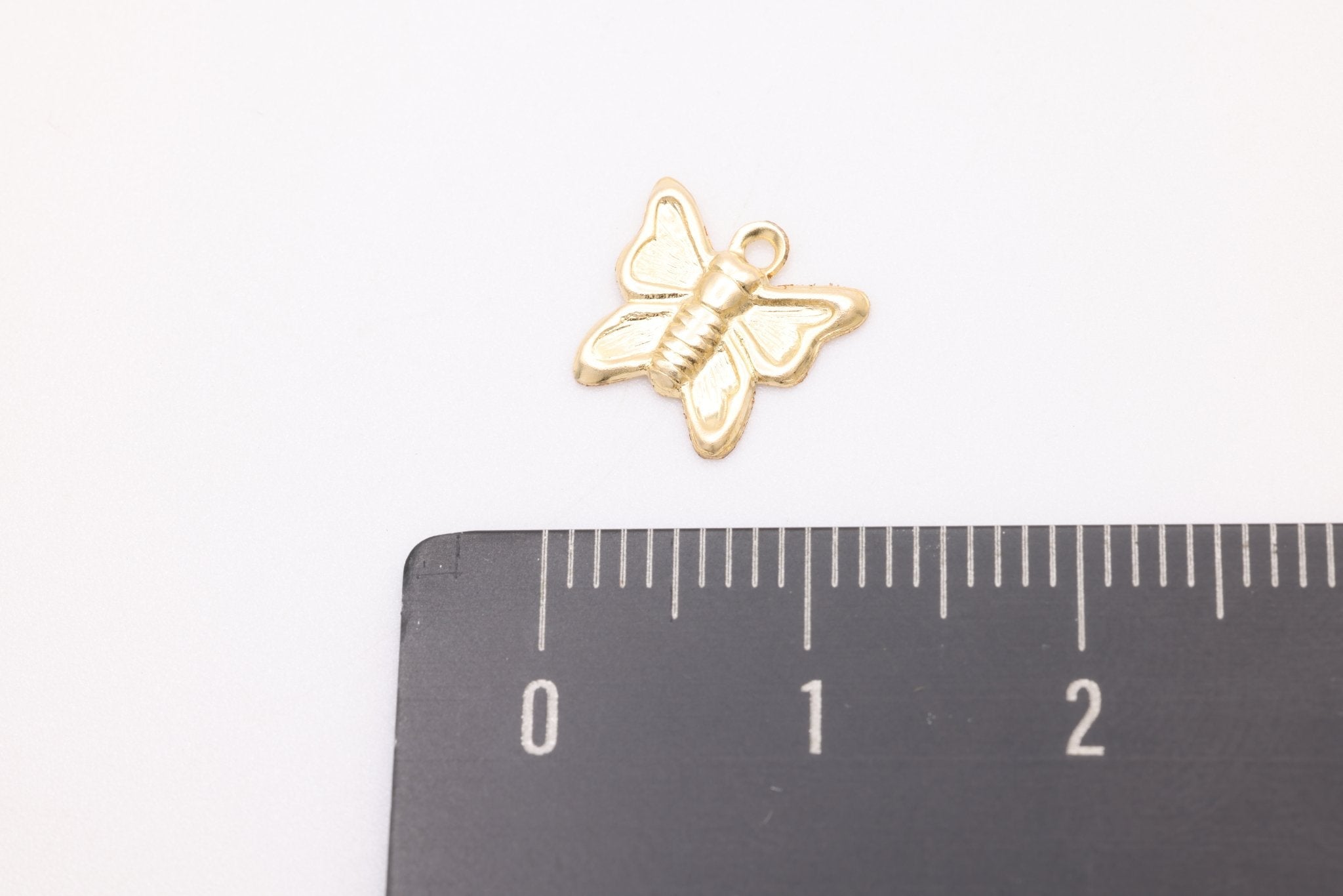 Butterfly Charm, Gold - Filled, 9mm x 9mm, Wholesale Bulk DIY Wholesale Jewelry Making Charm - HarperCrown