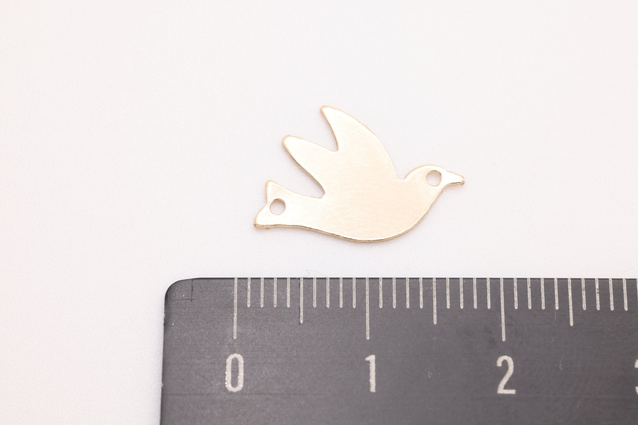 Dove Connector Charm, Gold - Filled, 16mm x 12mm, Stamping and Engravable Bird Link Connector Charm, Bulk DIY Wholesale Jewelry Making Charm - HarperCrown