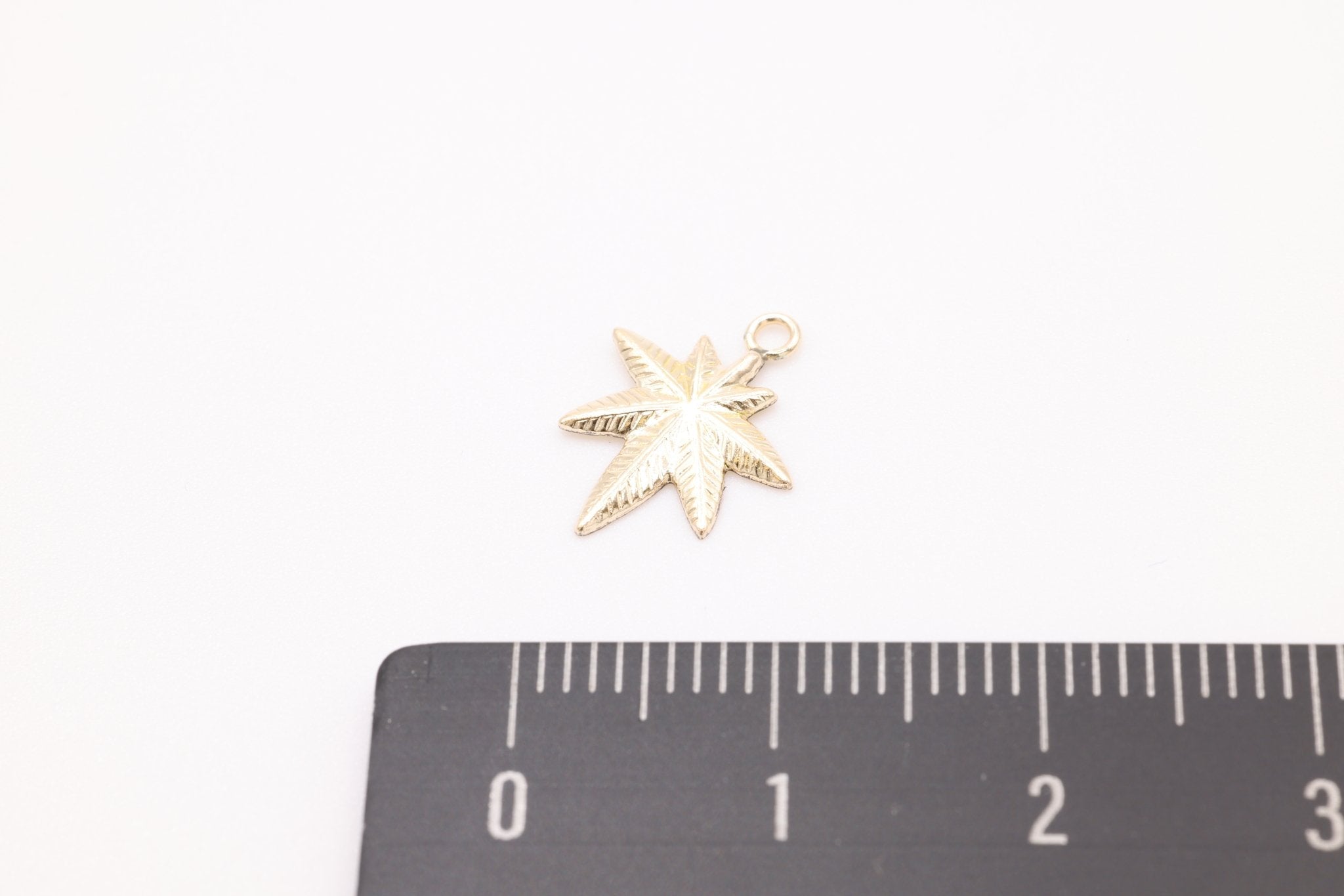 Gold Mary Jane Leaf Charm, 14K Gold-Filled, Marijuana Cannabis Hemp Pot Leaf, Jewelry Making Charm - HarperCrown