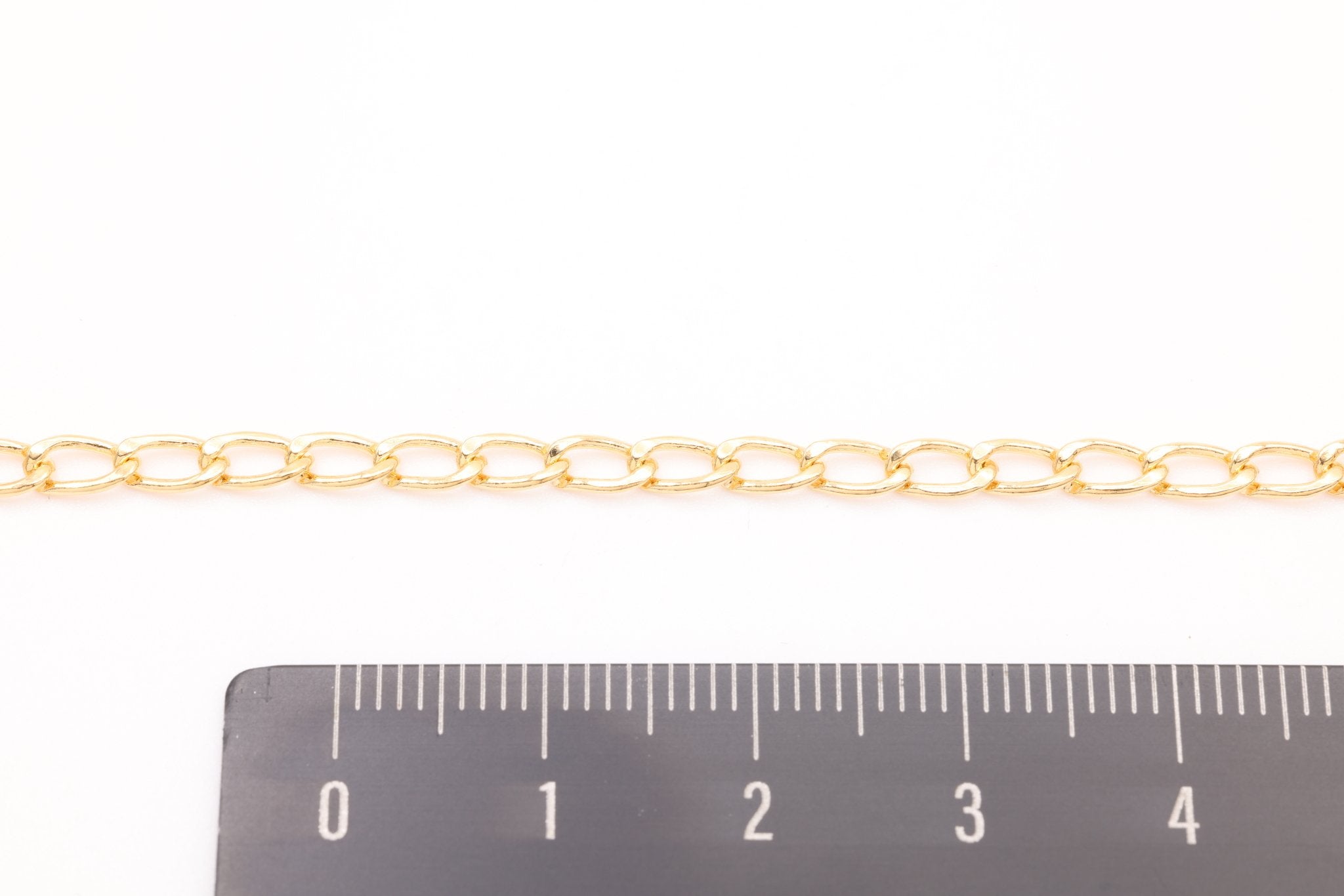 Long Curb Chain, Gold - Filled, 5mm x 3mm, Bulk DIY Spool Pay Per Foot Jewelry Making Chain - HarperCrown