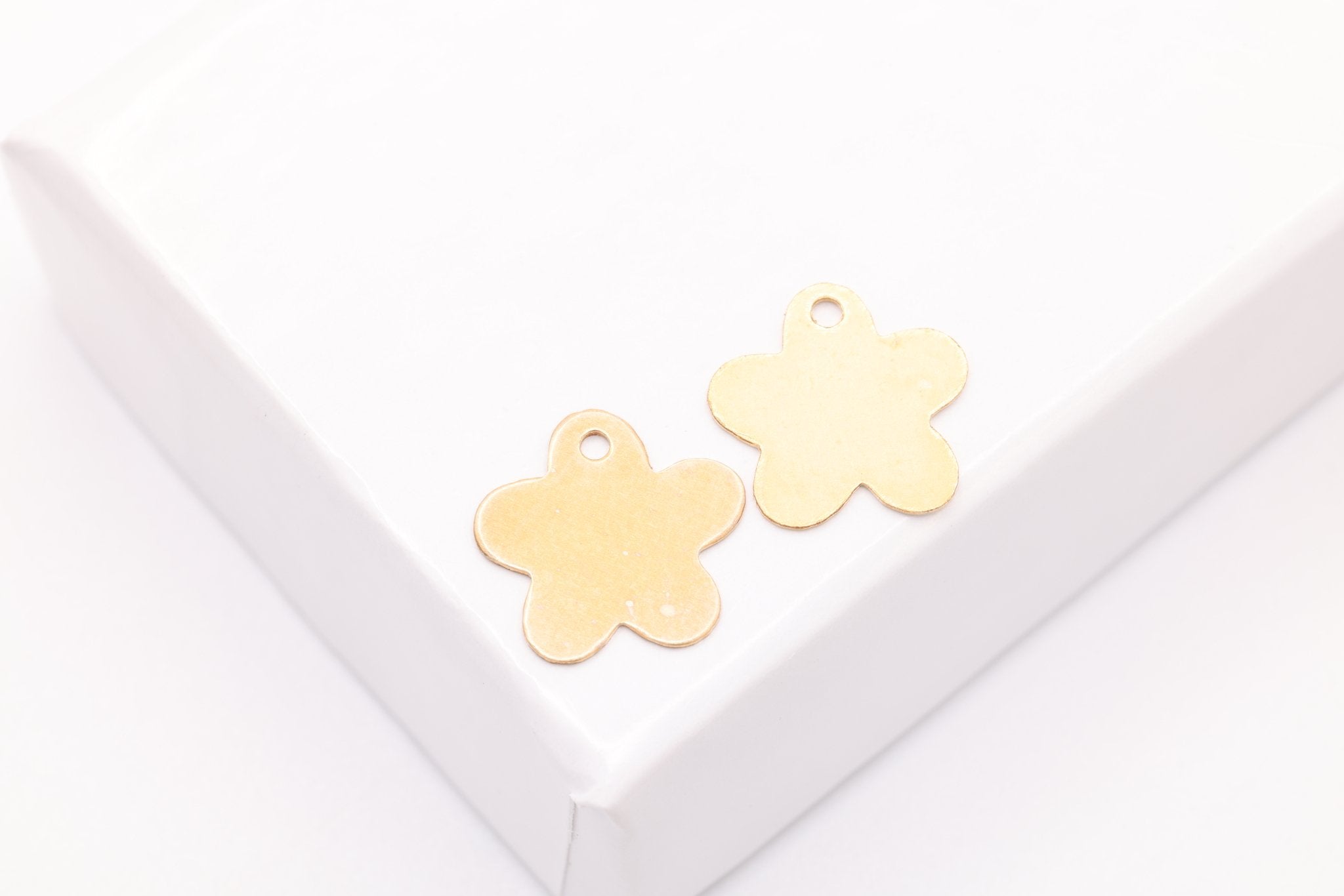 Star Blank Charm, Gold - Filled, 9mm x 9mm, Stamping and Engravable Star Charm, Bulk DIY Wholesale Jewelry Making Charm - HarperCrown