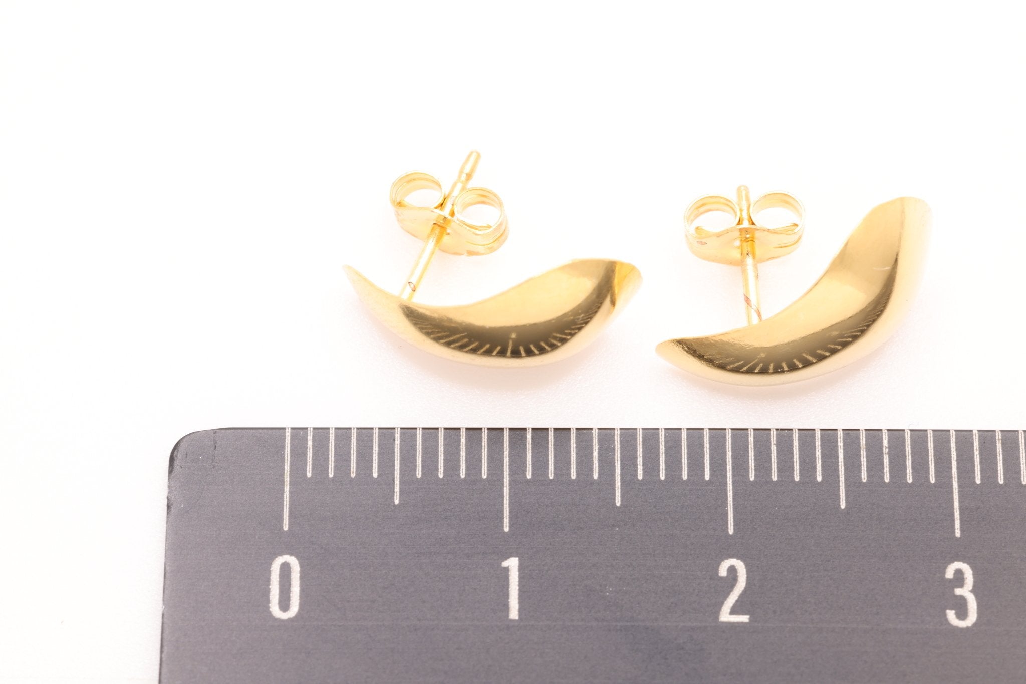 Teardrop Earrings, 1 pair Gold - Filled, 13mm x 8mm, Minimalist Delicate, Wholesale Jewelry Earrings - HarperCrown