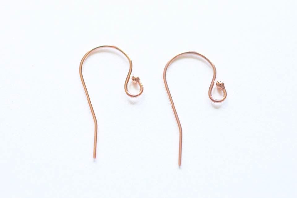 Wholesale Jewelry Supplies - 5 pairs, Sterling Silver French Hook Earrings,  Flat Ear Wire with Coil, gold filled earwires, jewelry finding, gold ear  hooks – HarperCrown