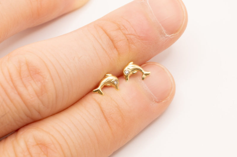 Macy's 2-Pc. Set Cubic Zirconia Stud Earrings & Small Puff Hoop Earrings in 10k  Gold | Hawthorn Mall