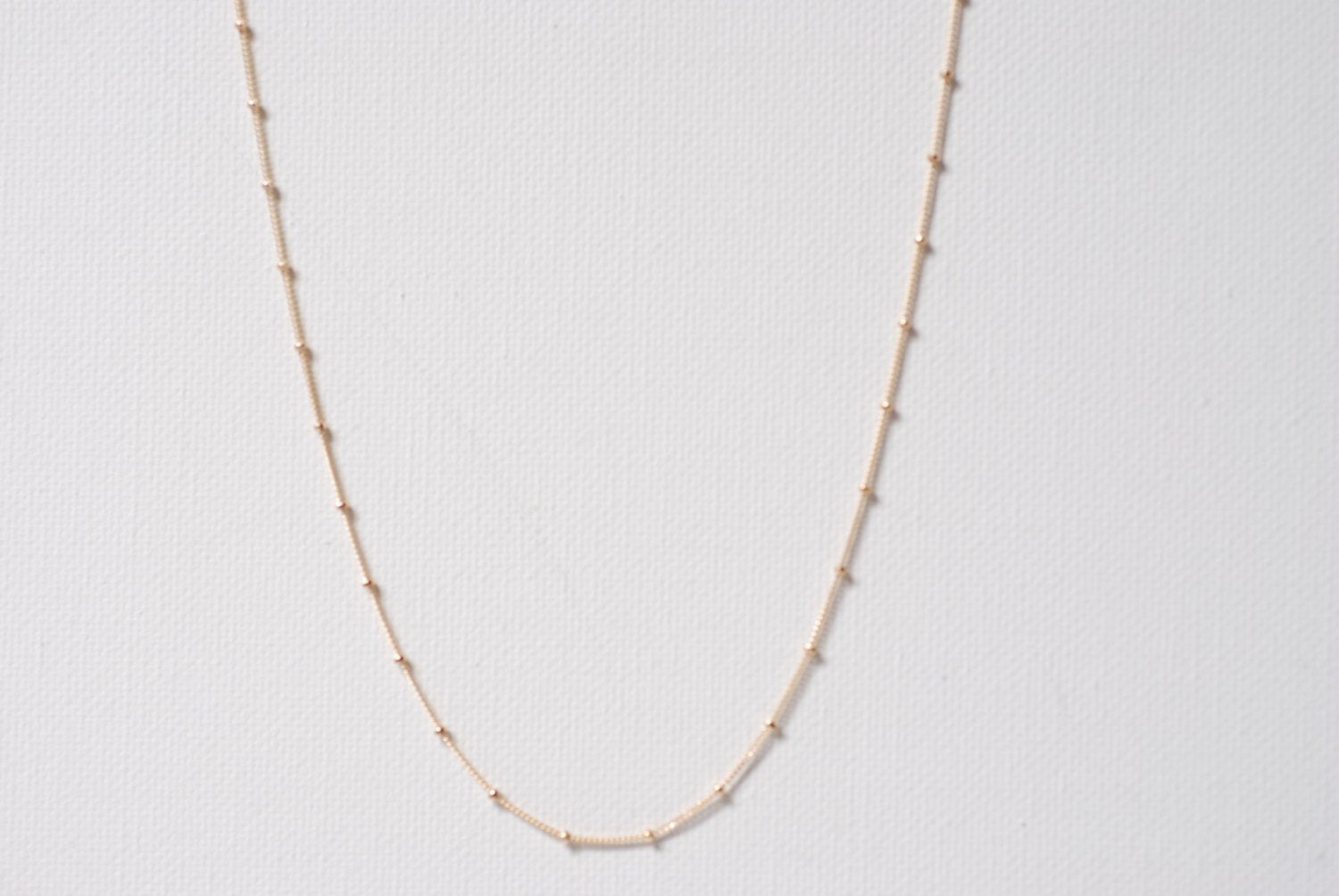 14k Gold Filled Beaded Necklace, Gold Choker Necklace, Gold Satellite Chain, Dew Drops Necklace, Minimalist Necklace,gold beaded chain - HarperCrown