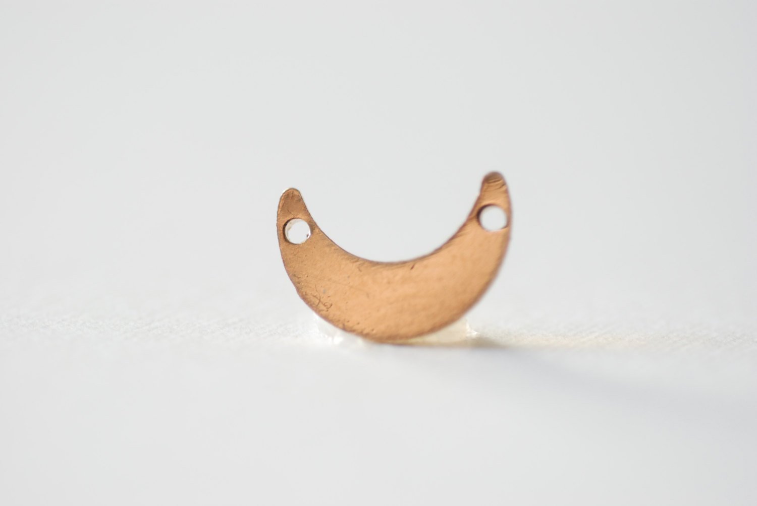 14k Gold Filled Crescent Blank Charm, Gold Crescent Moon Blanks, Gold Filled Crescent Moon Connector Link Charms - HarperCrown