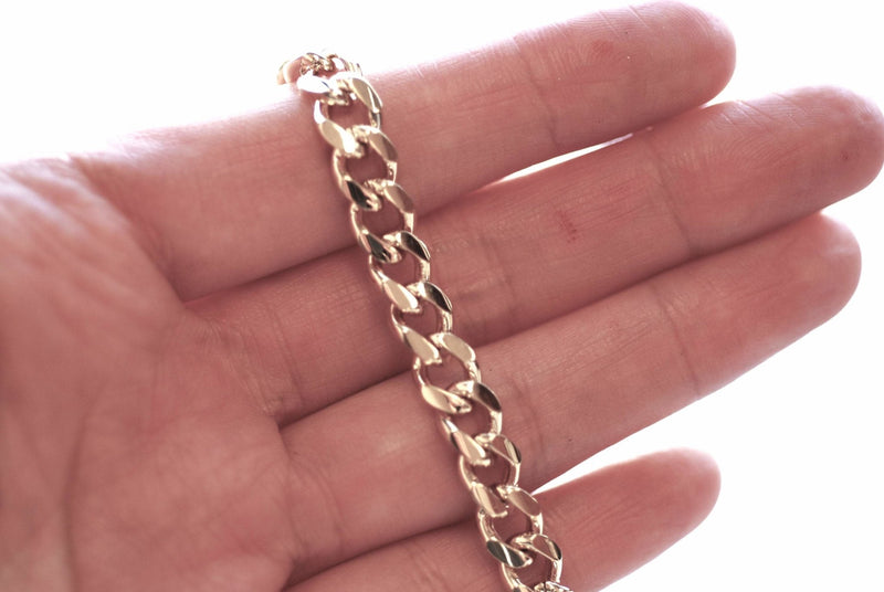 Oval Paperclip Chain Bracelets,, Gold Chain Bracelet Women, Chunky Link  Chain Bracelet,, Gold Filled Cuban Thick Chain Bracelet,, Gold Filled Cuban