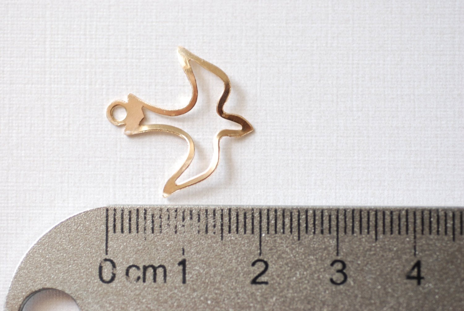 Dove Bird Charm, 14K Gold-Filled, 20mm x 20mm, Christian Open Dove Gold Bird Charm, Bulk DIY Wholesale Jewelry Making Charm