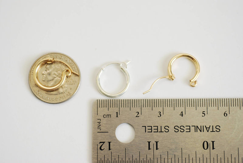 Large 14k Gold Filled Earring Backs, 2 Qty. (9.2x9.4mm Premium