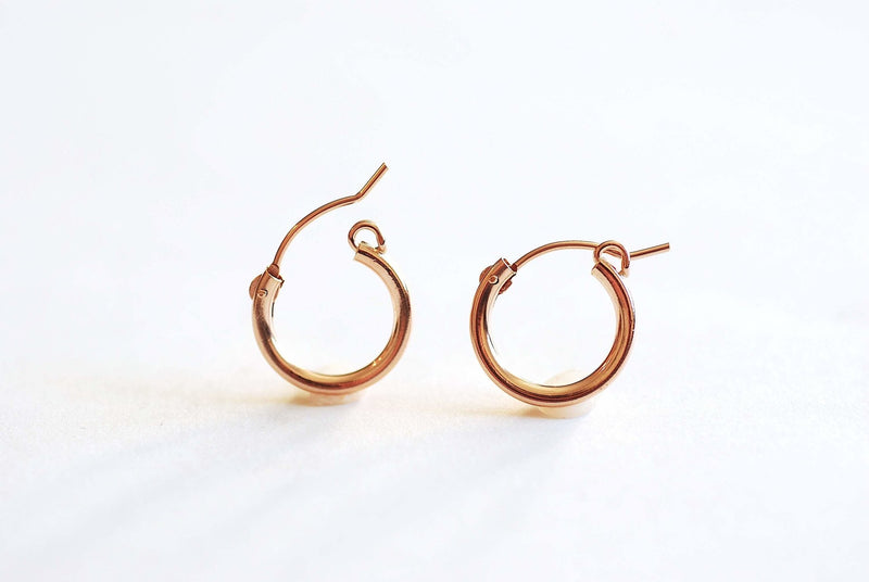 50Pcs Small Earring hoops,KC Gold plated earring hoop,Jewelry DIY,Ear  hook,15mm