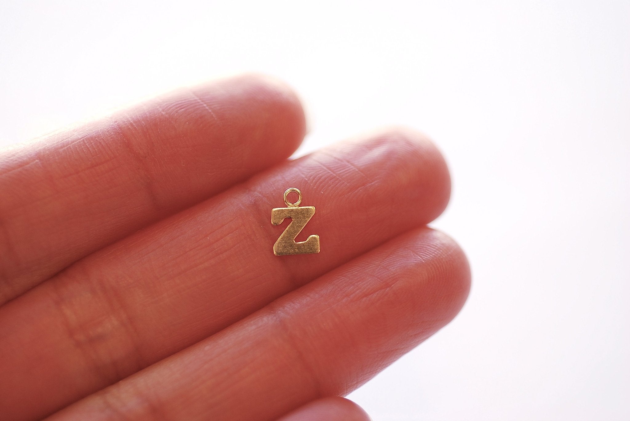 Letter Drop Charm A-Z, Wholesale, 14/20 Gold-Filled, 8mm x 6mm, Alphabet Letter Drop Charm Pendant Personalized Charm