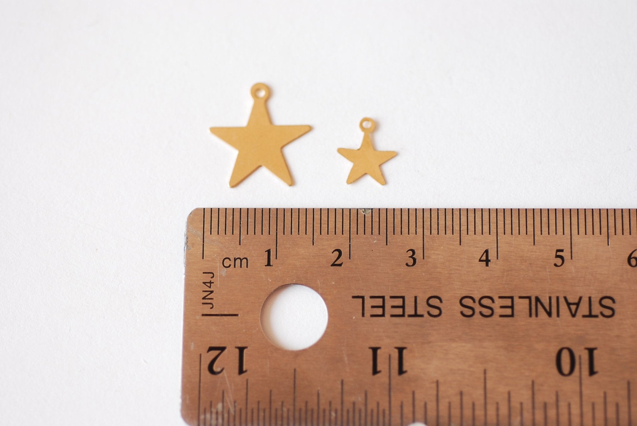 14k gold filled or Sterling Silver Flat Star Charm Pendant 8mm 14mm VermeilSupplies Wholesale Charm DIY Jewelry Making