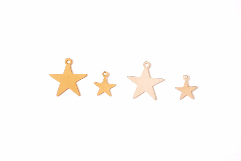 Inbagi 200 Pieces Star Pendant Mini Star Charms Alloy Dangle Star Shape  Charm Dangle Making Charms for DIY Jewelry Making and Crafting, 8 x  10mm(Gold