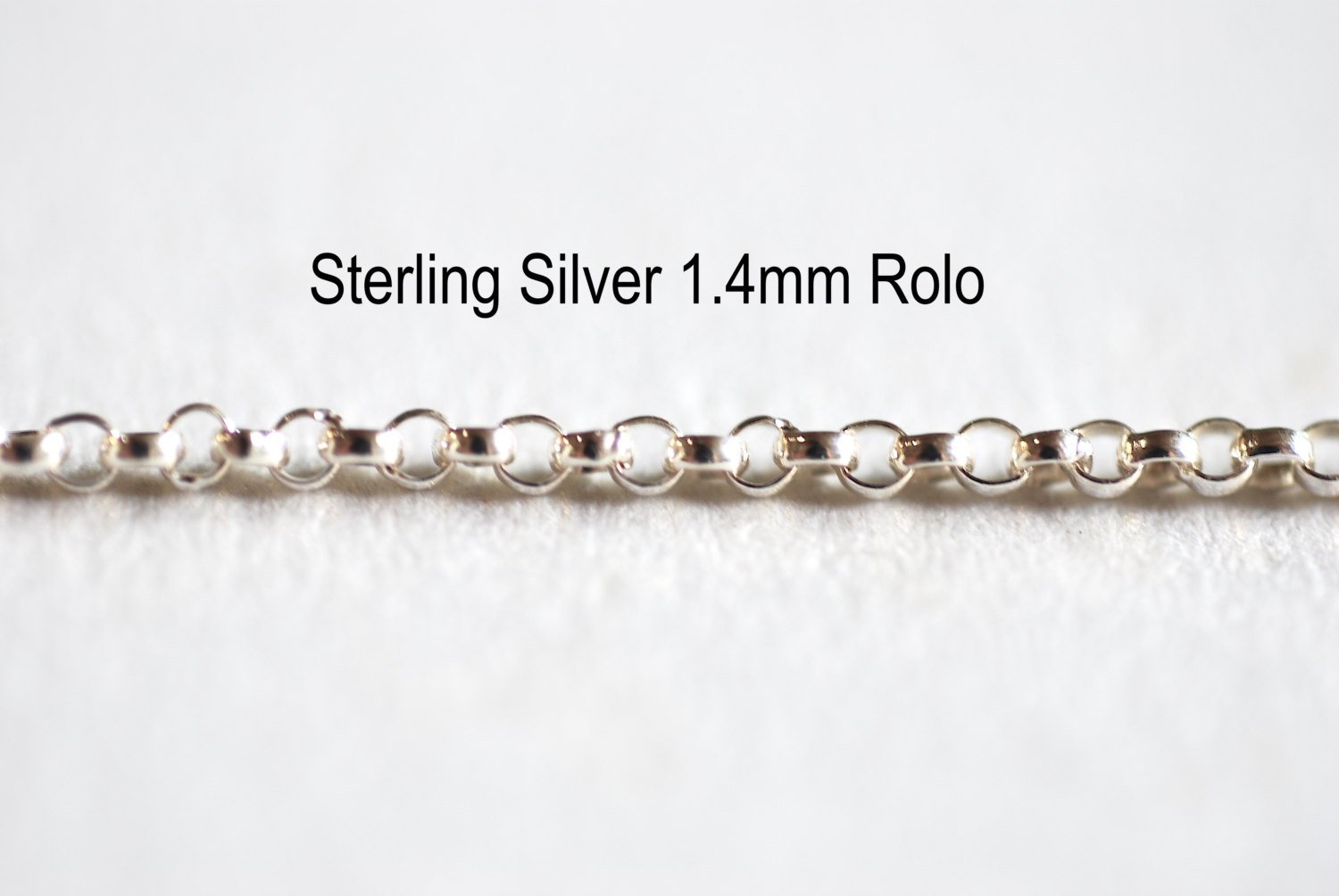 1.4mm Rolo Chain, Gold-Filled or Sterling Silver, Unfinished Rolo Chain by Foot Bulk Chain