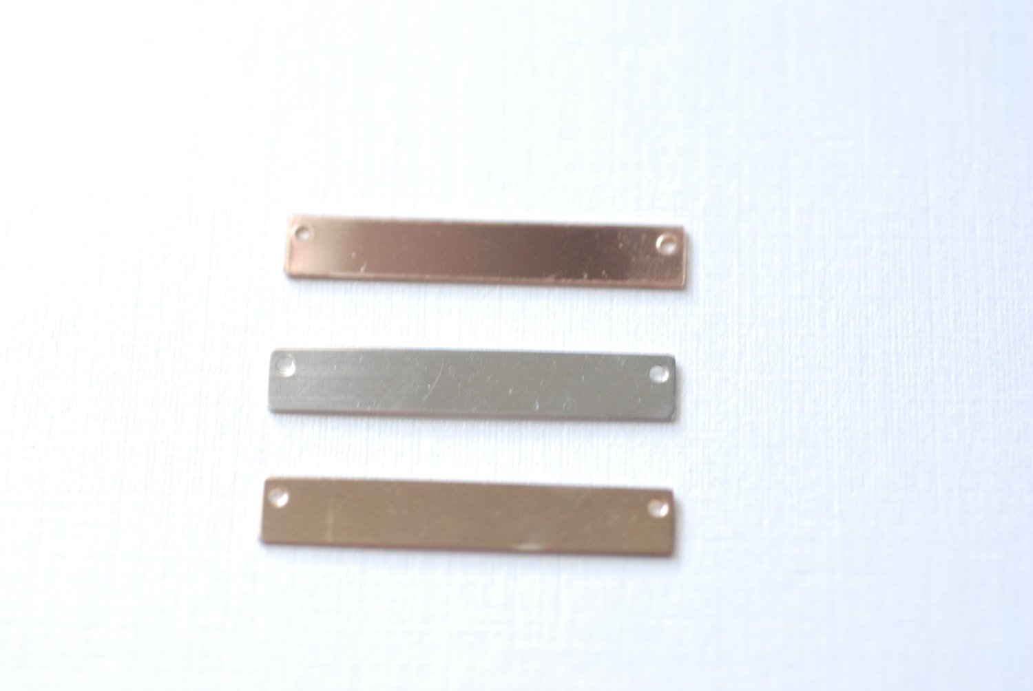 2 pcs Blank 14k Rose Gold Filled Bar, Rose Gold Stamping Plate, Rose gold Bar connector - HarperCrown