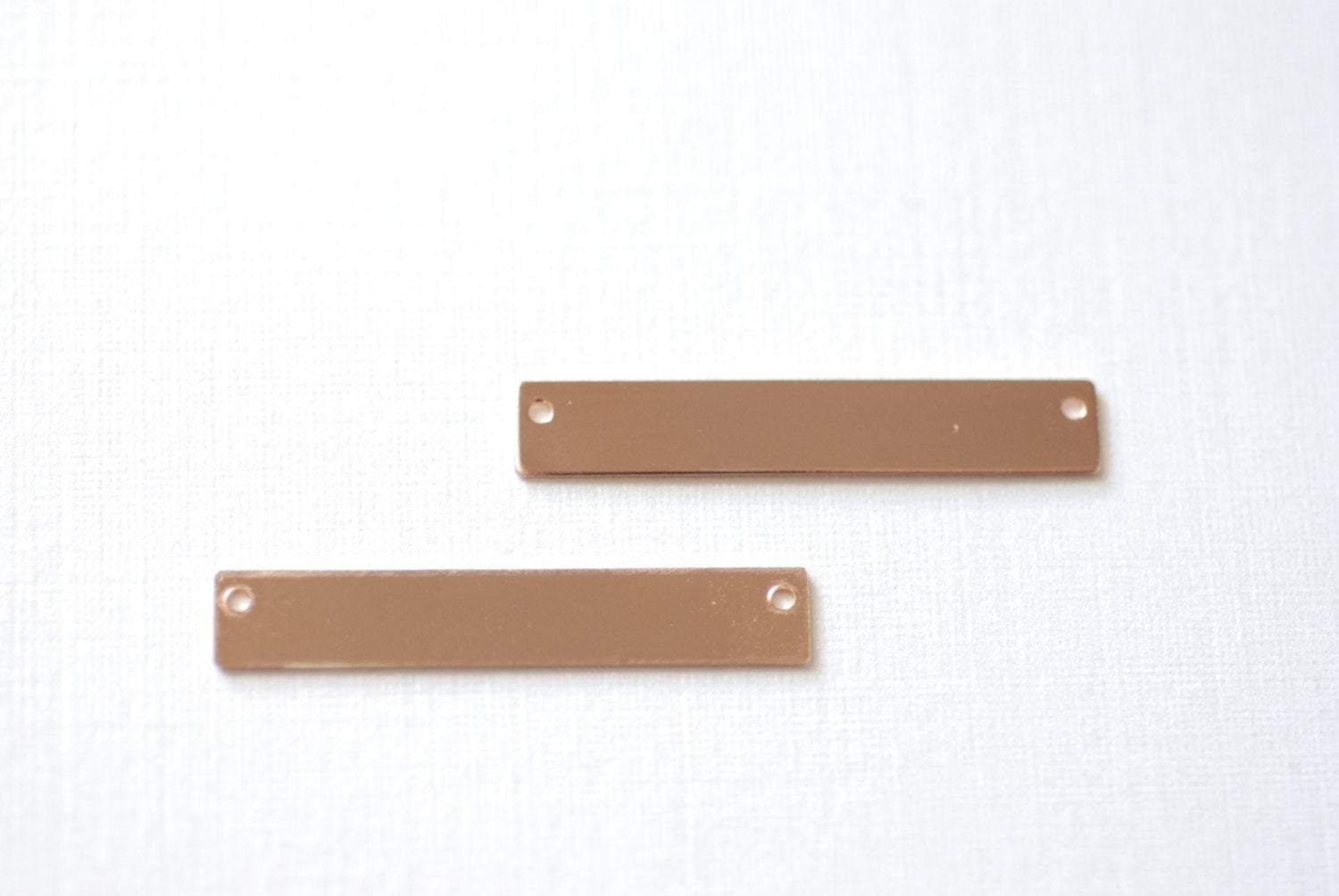 2 pcs Blank 14k Rose Gold Filled Bar, Rose Gold Stamping Plate, Rose gold Bar connector - HarperCrown