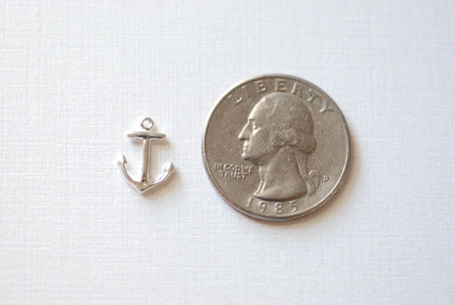 2 pcs Sterling Silver Anchor Charm Pendant - 925 silver nautical anchor charm, sterling silver anchor, small anchor, vermeil gold anchor,24 - HarperCrown