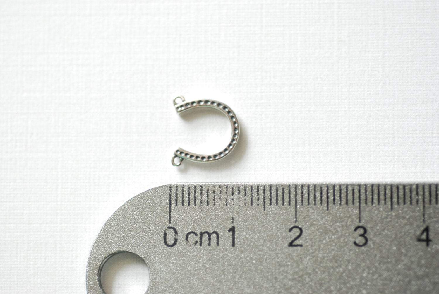 2 pcs Sterling Silver Horseshoe Connector Charm - 925 Silver Horseshoe Charm Pendant, Sterling silver Charms, Wholesale Bulk Supply, 157 - HarperCrown