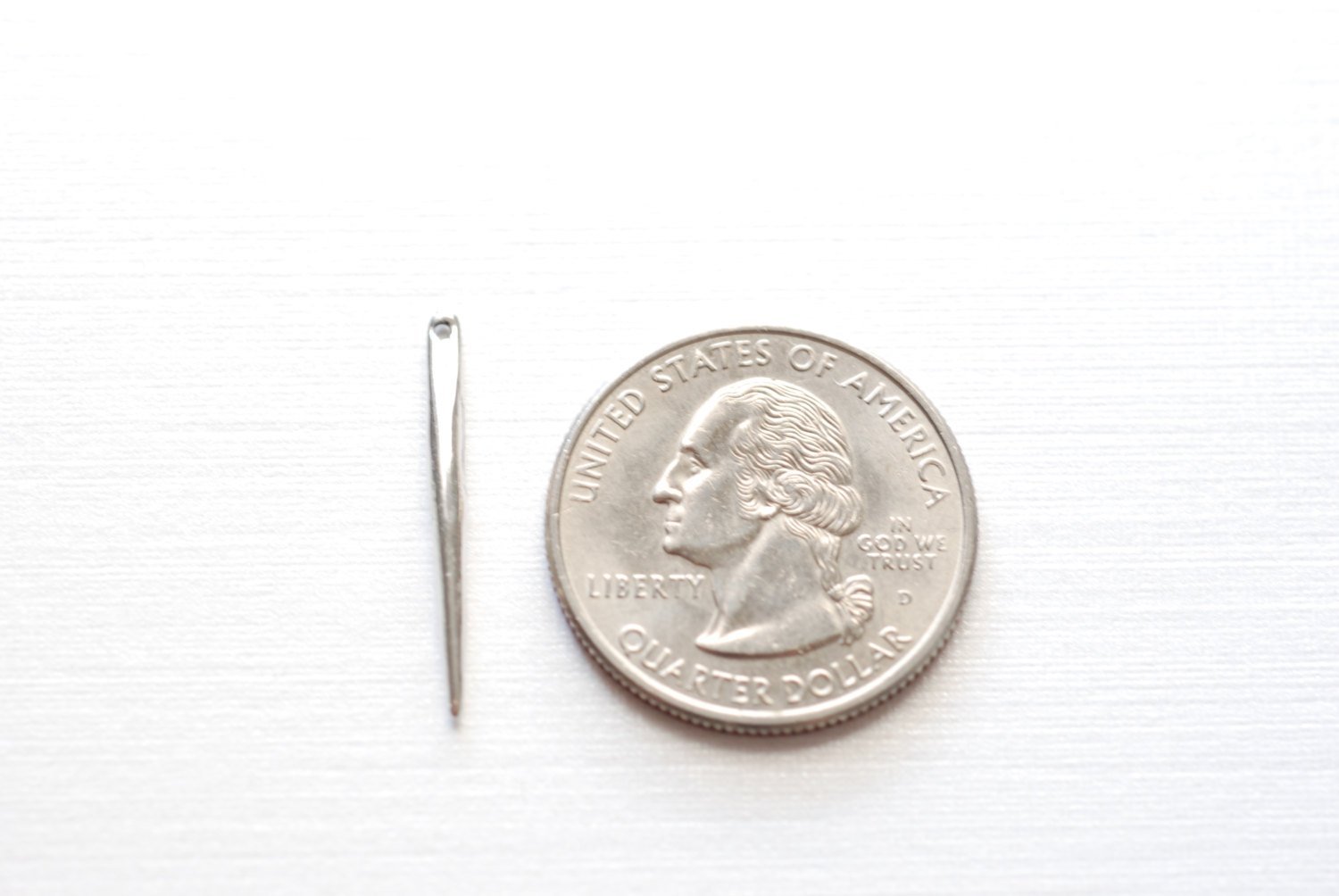 2 pcs Sterling Silver Small Skinny Needle Spike Pendant Charm- long and thin dagger spear spike pendant, needle, silver needle, 40 - HarperCrown