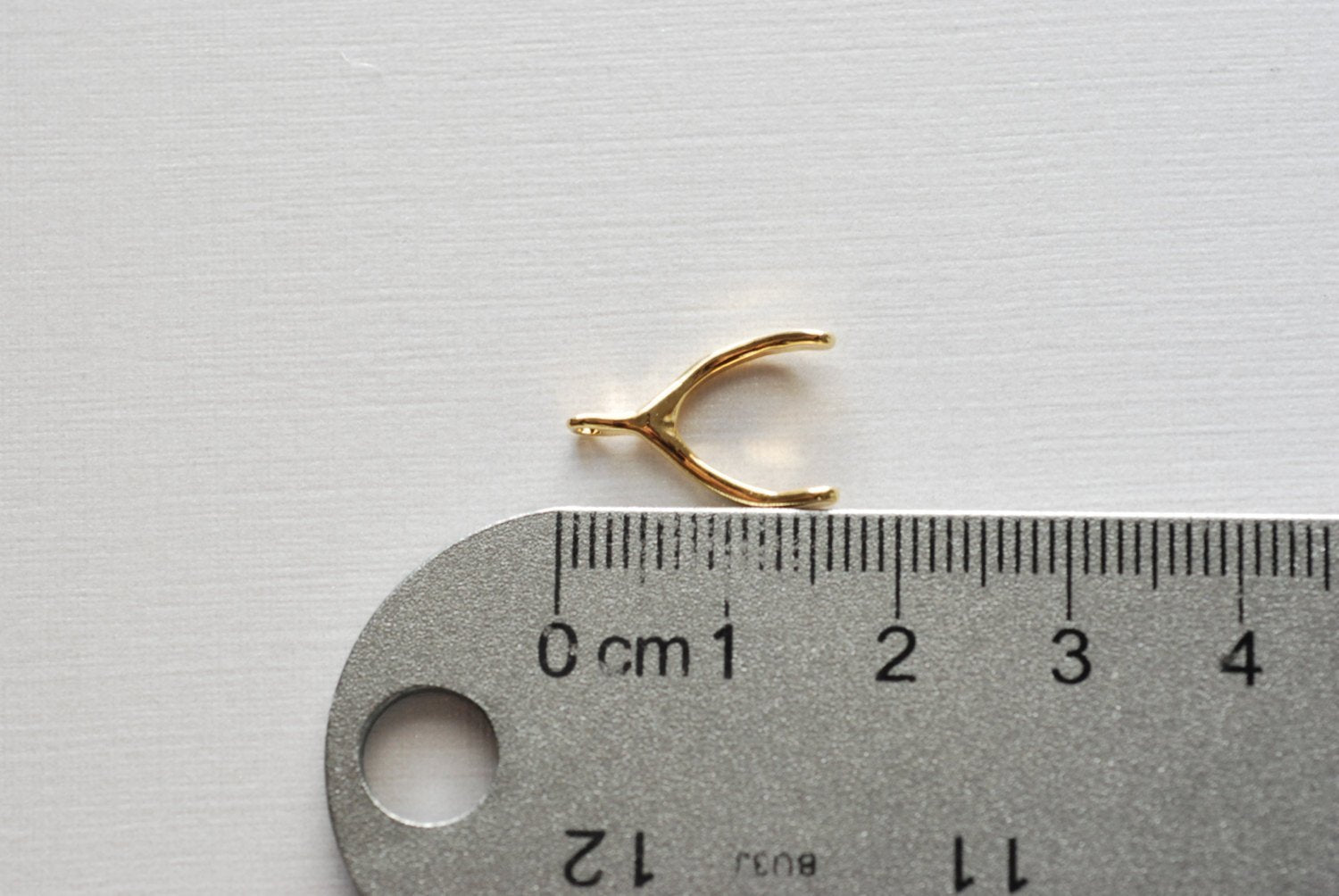 2 pcs Vermeil Gold Wishbone - 18k gold over sterling Silver Wishbone Pendant, Gold Wishbone Charm, Lucky Wishbone, Wholesale Beads, 7 - HarperCrown