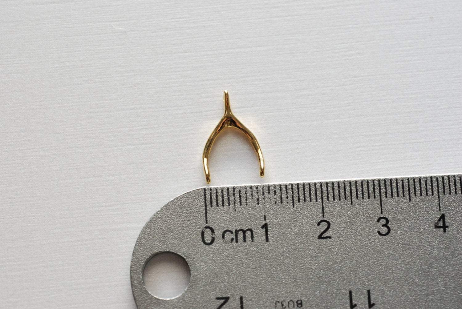 2 pcs Vermeil Gold Wishbone - 18k gold over sterling Silver Wishbone Pendant, Gold Wishbone Charm, Lucky Wishbone, Wholesale Beads, 7 - HarperCrown